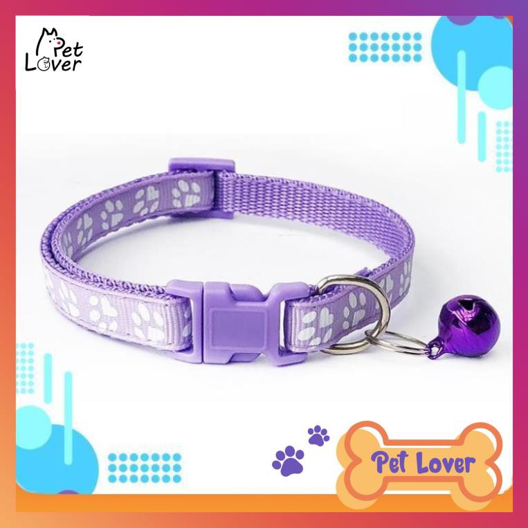 [FREESHIP] Vòng cổ cho mèo, vòng cổ cho chó mèo, mẫu họa tiết, dễ thương, kèm chuông, tháo mở bấm tiện dụng – Mã VCDD16