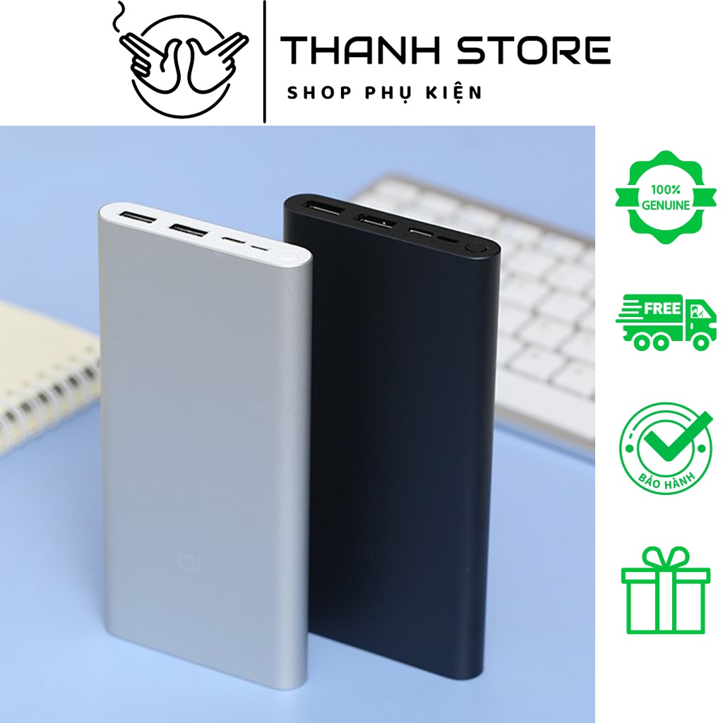 Pin Sạc Dự Phòng 10000mah Xiaomi Gen 3, Cục Sạc Dự Phòng Hỗ Trợ Sạc Nhanh 2 Chiều 18W