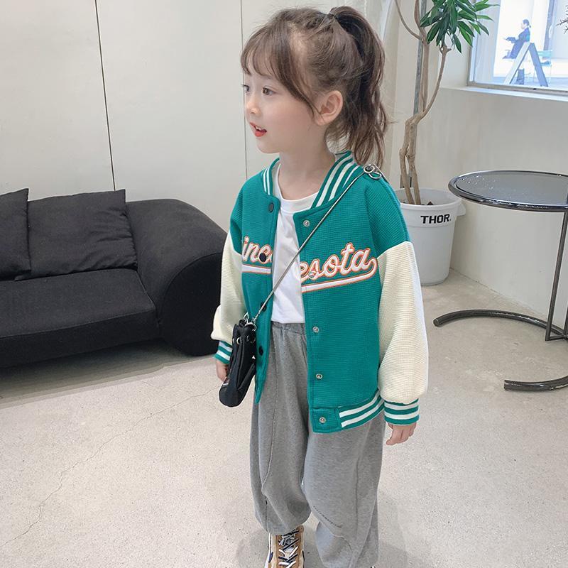 Áo Khoác Thời Trang Xuân Thu 2021 Năng Động Cho Bé Gái 6-7 Tuổi