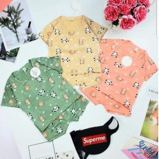 Bộ thun lạnh hoa tiết gau