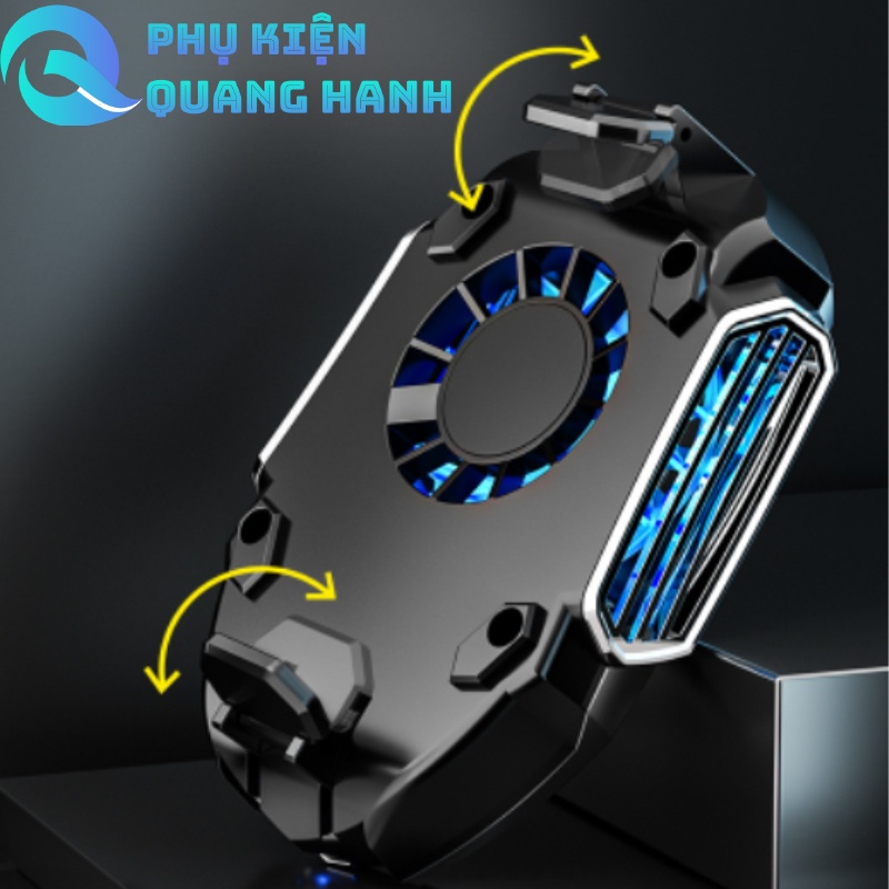 Quạt tản nhiệt điện thoại MẪU MỚI 2022, QH-01 , Sử dụng Pin sạc, giúp giảm nhiệt độ cho mọi điện thoại