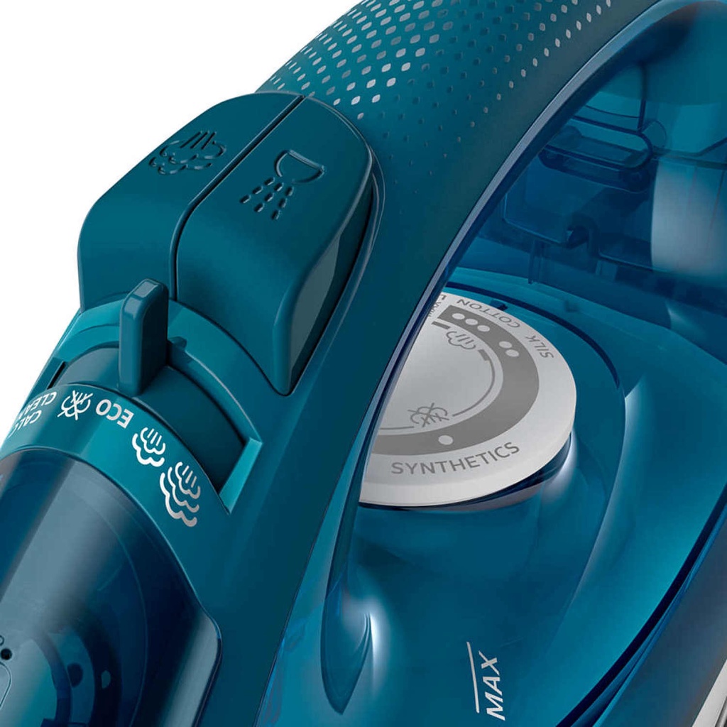 Bàn ủi hơi nước Philips GC1756/20 2000W (Xanh)-Mặt đế bằng gốm - Hàng Chính Hãng Bh 2 Năm