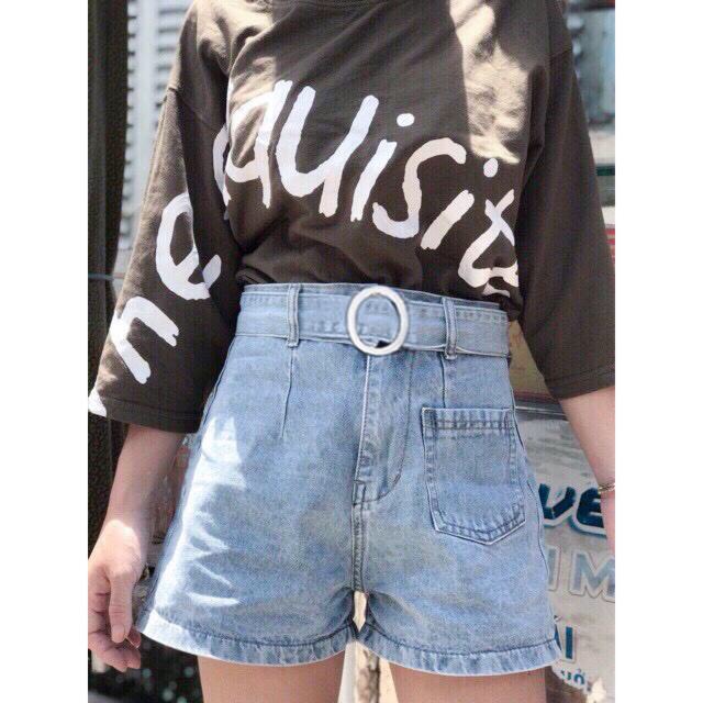 Quần sooc bò kèm đai túi nổi | BigBuy360 - bigbuy360.vn