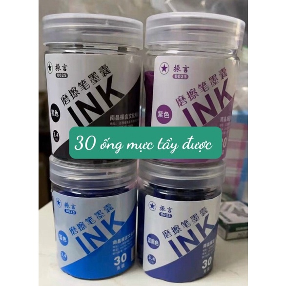 Ống Mực Viết Xoá tẩy Được Hộp 30 Ống - ống 3.4mm