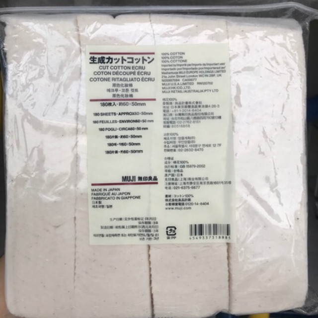 Bông tẩy trang MUJI hữu cơ không tẩy | BigBuy360 - bigbuy360.vn