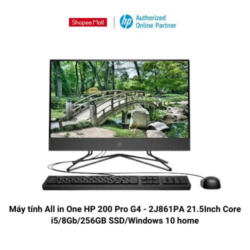 Máy tính All in One HP 200 Pro G4 - 2J861PA 21.5Inch Core i5/8Gb/256GB SSD/Windows 10 home