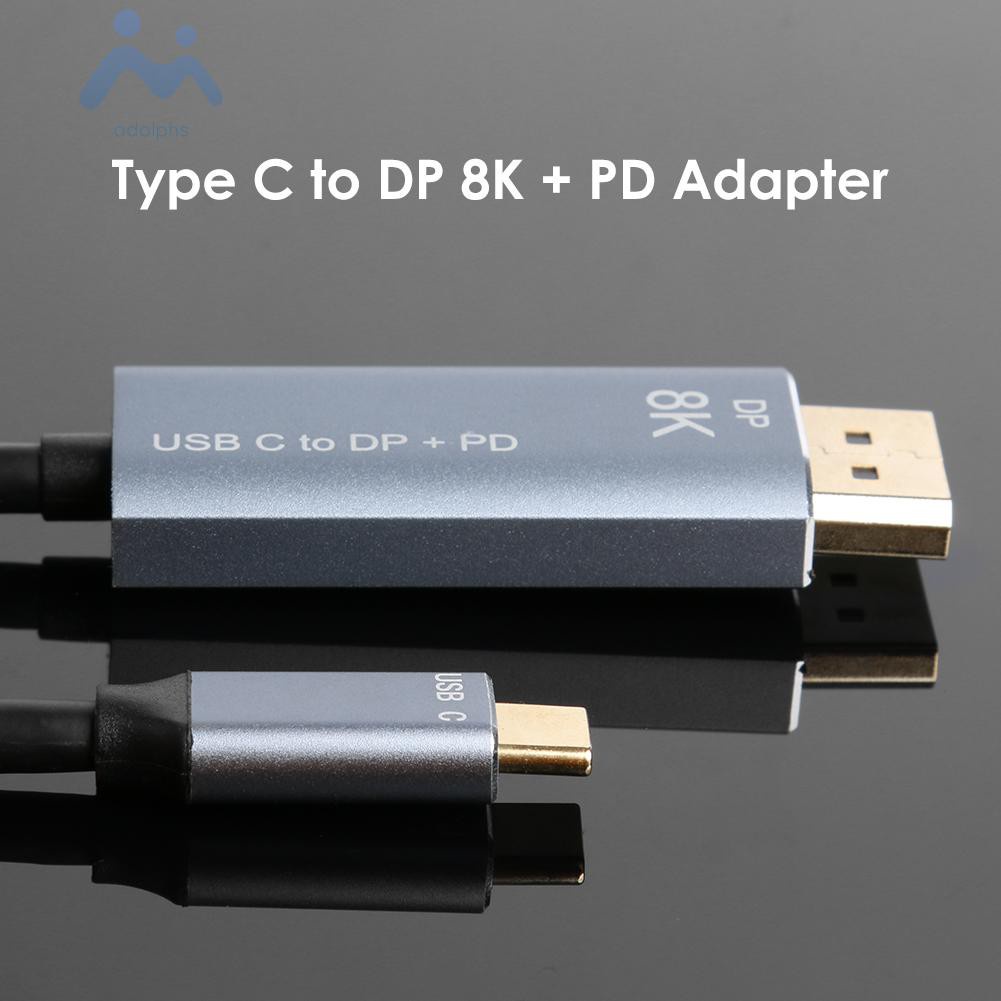 Dây Cáp Sạc Dp + Pd Chuyển Đổi Cổng Usb 3.1 Sang Dp + Pd 8k / 60hz