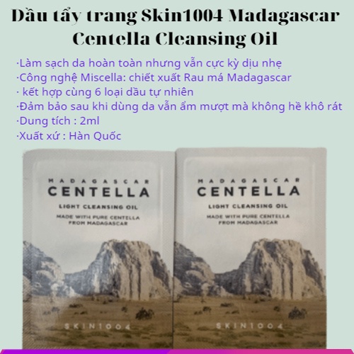 Dầu tẩy trang Skin1004 Madagascar Centella Cleansing Oil 2ml tiện dụng