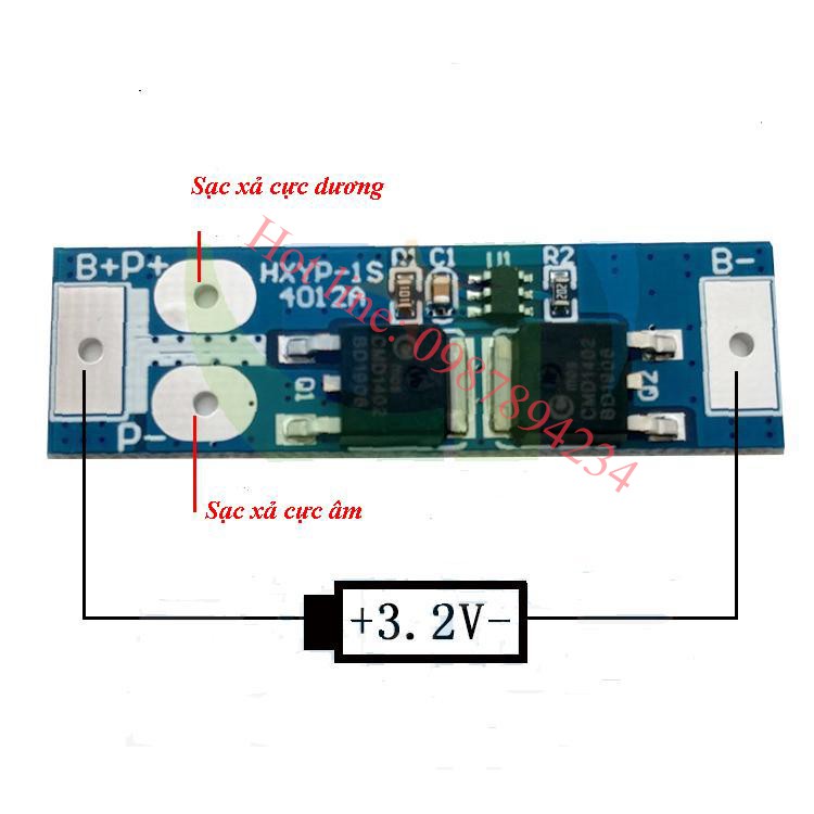 Mạch bảo vệ pin 3.2v HXYP-1S-4012A