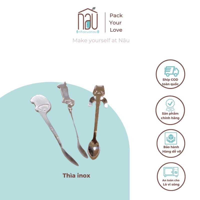 Thìa inox 304 không gỉ uống trà, uống cafe, pha nước hoa quả tạo hình hoa lá độc đáo