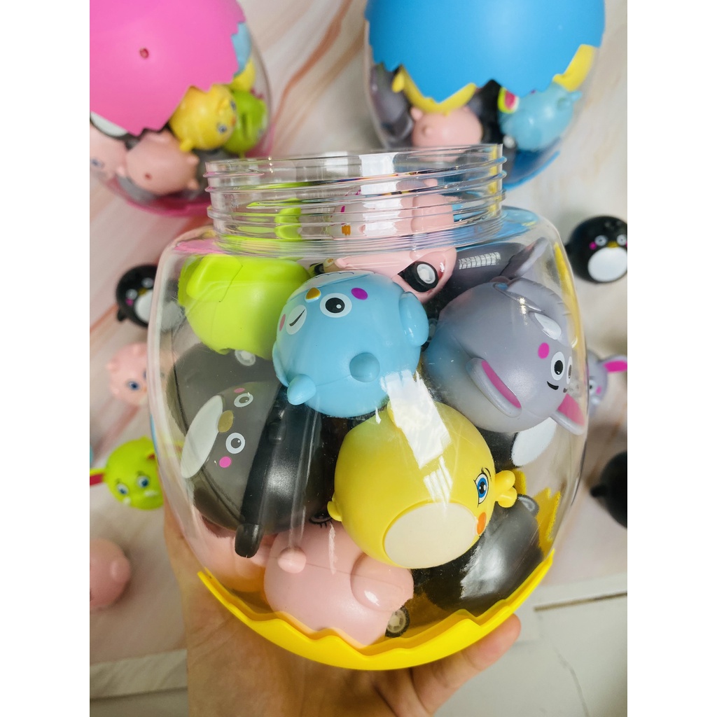 Quả Trứng Khổng Lồ 20 Thú Chạy Đà Dây Cót Dễ Thương Cho Bé