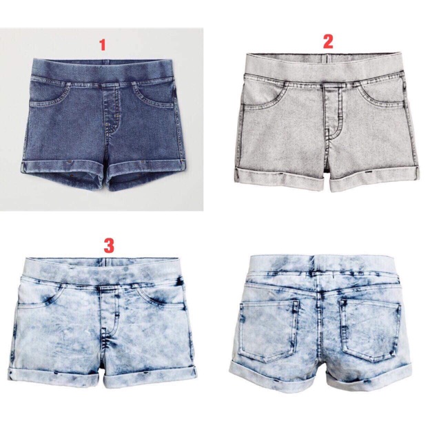 Quần short jeans denim bé gái H&m