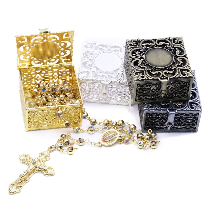 Aoto Hộp Đựng Hạt Rosary Phong Cách Sang Trọng Dành Cho Mẹ Grandmother Catholic Prayi