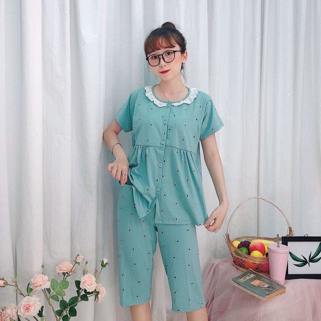 Bộ bầu - bộ sau sinh - chất liệu cotton - kiểu mới thời trang ( sao - lửng - QLTN - MS-01 )