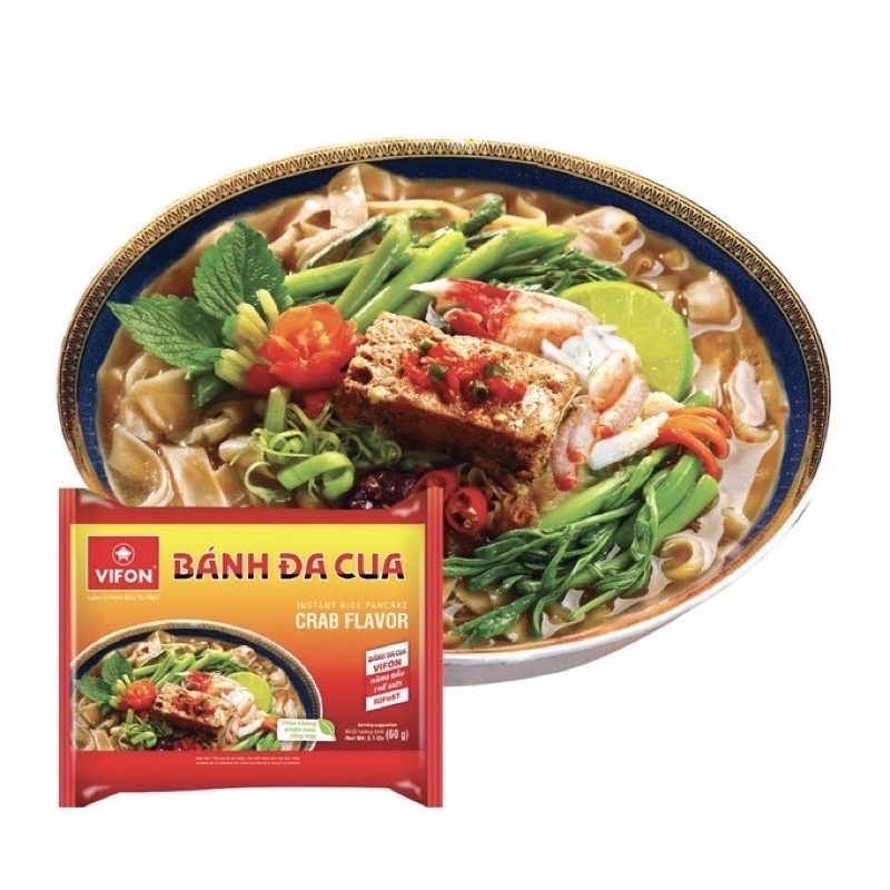 BÁNH ĐA CUA HOÀNG GIA VIFON GÓI 120G 🆘 CÓ GÓI RIÊU CUA THẬT 61G