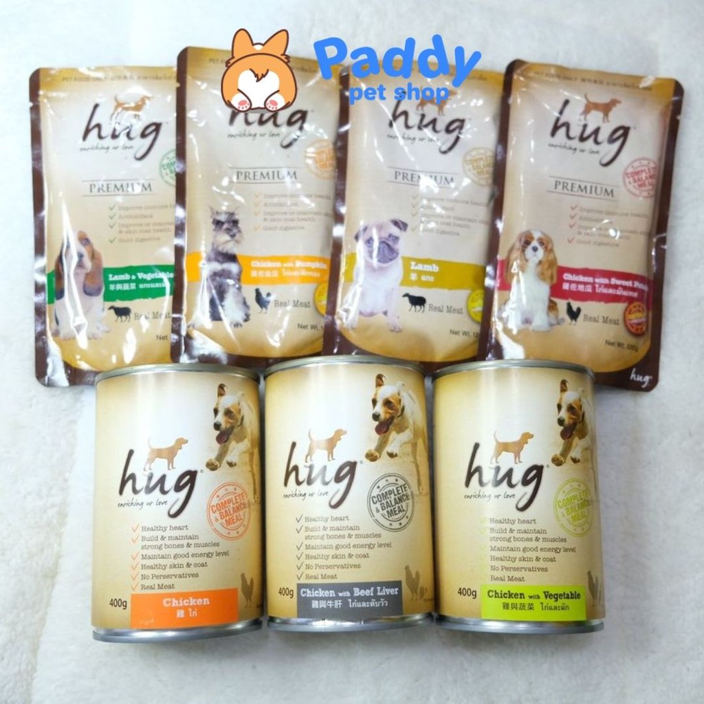 Pate Hug Bổ Sung Chất Xơ Cho Chó Mọi Lứa Tuổi (120g)