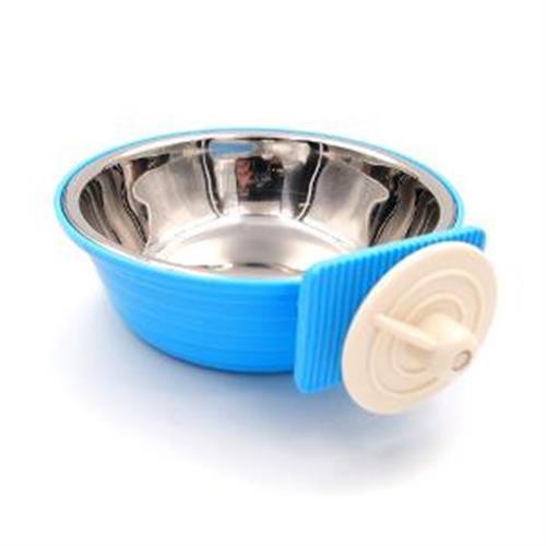 Chén ăn cho thú cưng PET DOCTOR  SUSPENDED BOWL WITH STEEL BOWL (BLUE)