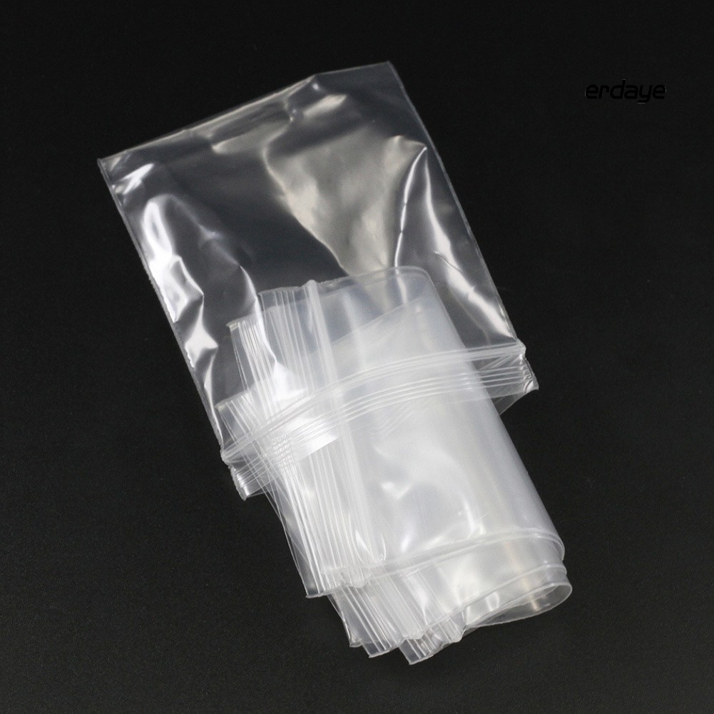 Bộ 100 Túi Zip Trong Suốt Đựng Thực Phẩm Tiện Dụng