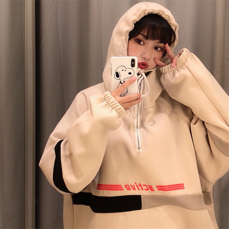 [Chất đẹp - mũ 2 lớp] Áo hoodie ulzzang nữ hàn quốc form rộng HD57 - Liti shop