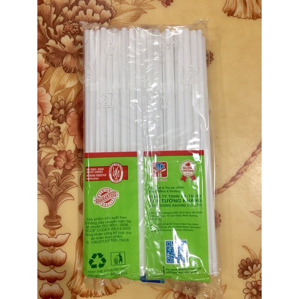 Ống hút nghệ thuật - ống hút trắng gập