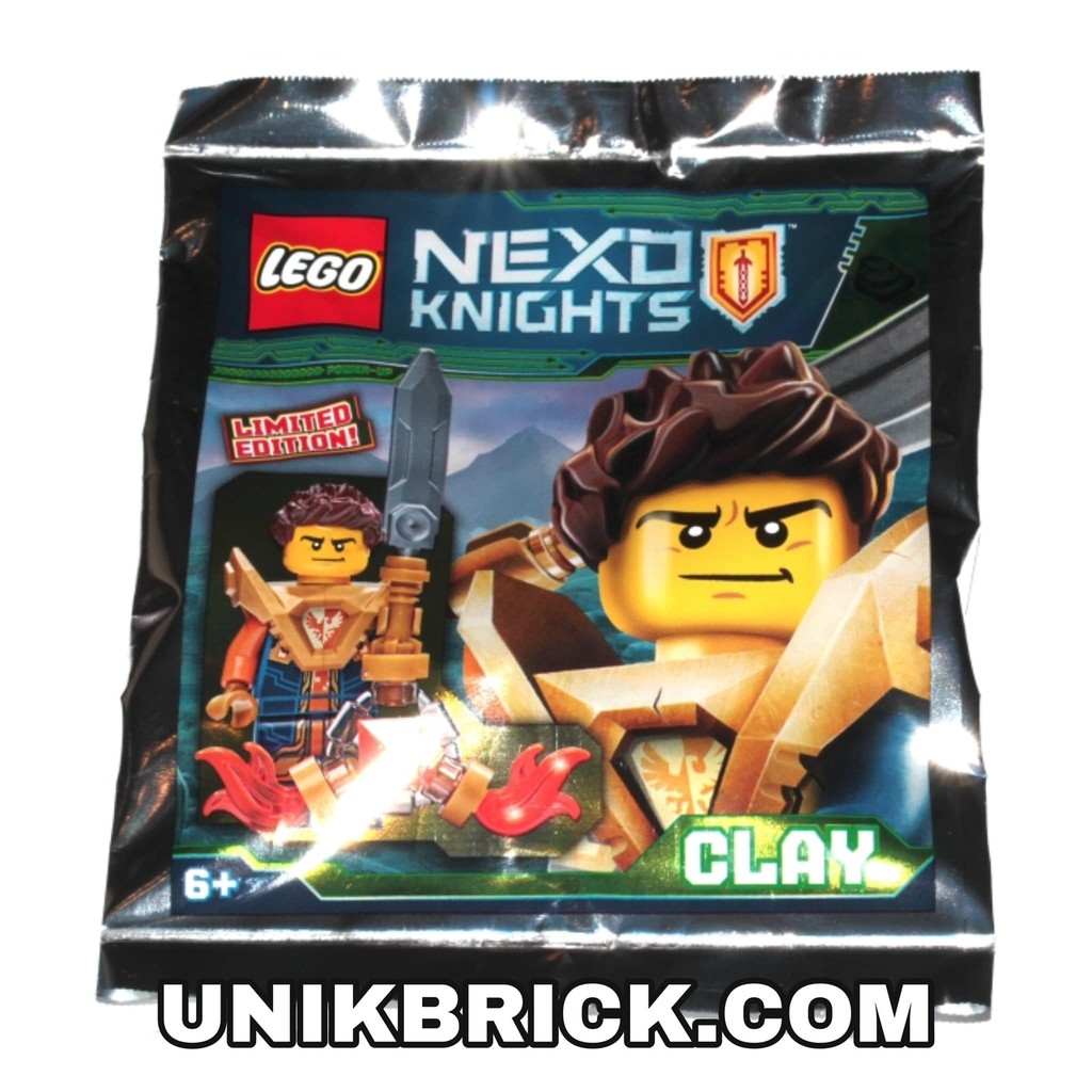 [CÓ HÀNG] Lego UNIK BRICK Nexo Knights 271829 Clay Foil Pack Polybag Túi nhân vật hiệp sĩ chính hãng (như hình).