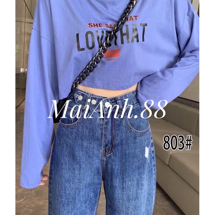 Quần jeans nữ cạp cao MaiAnh.88 quần jean baggy nữ phong cách Street style 3 size S M L | BigBuy360 - bigbuy360.vn