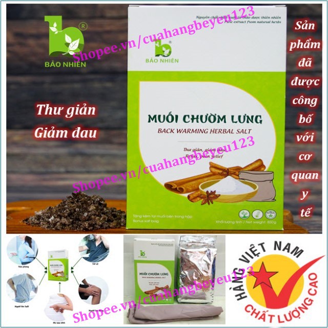 Muối chườm lưng giúp giảm mỡ, giảm eo, thư giãn và giảm đau nhức cho Mẹ sau sinh - Bảo Nhiên (Việt Nam)