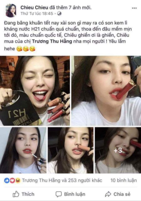 [FREESHIP] SON KEM LÌ KHÁNG NƯỚC H21 - BỀN MÀU - LÂU TRÔI (set gồm 3 sản phẩm) | BigBuy360 - bigbuy360.vn