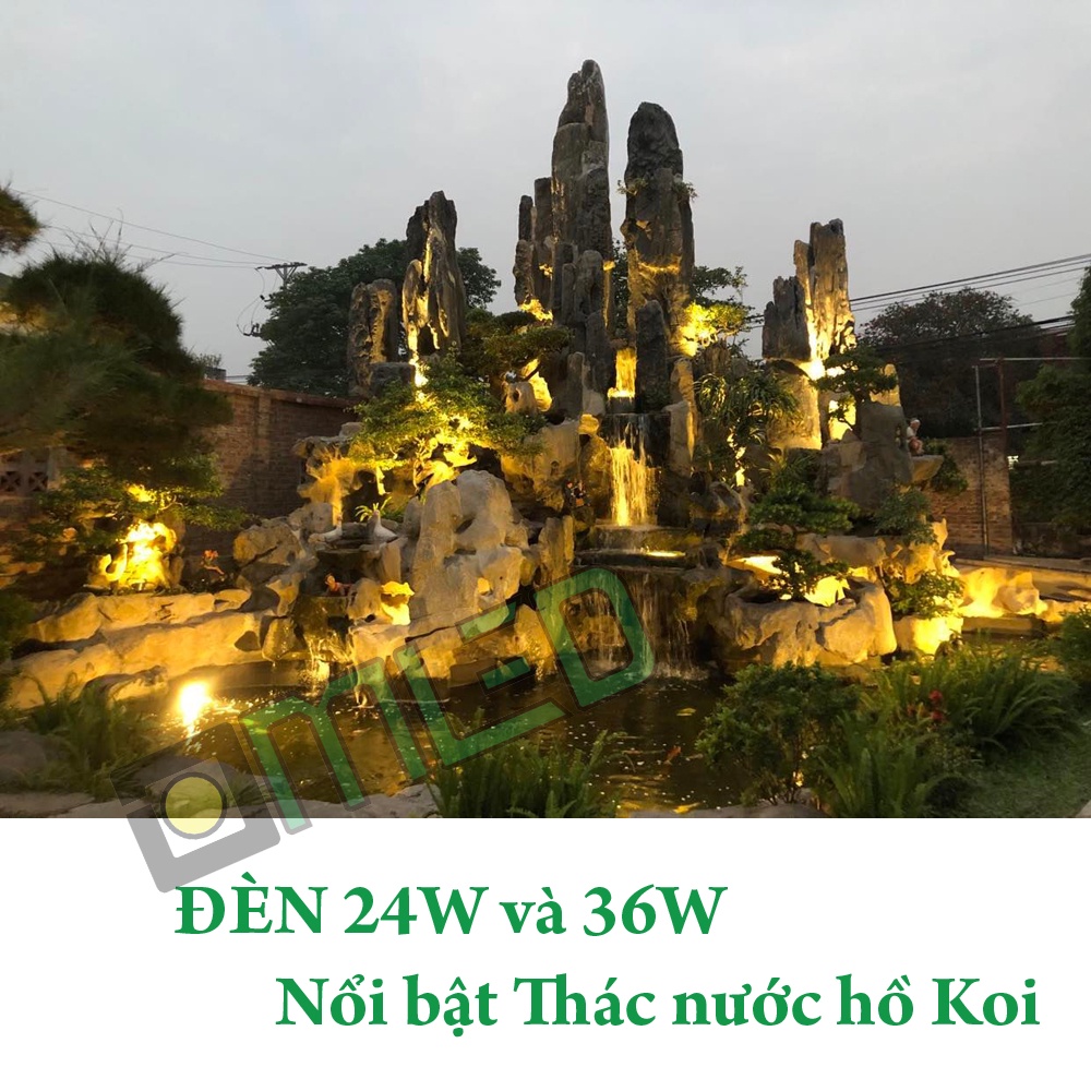 Đèn Led Âm Nước Chiếu Hồ Cá Koi - Điện Áp 12V và 24V - Chống Nước Ip 68 - Đủ Công Suất Ánh Sáng