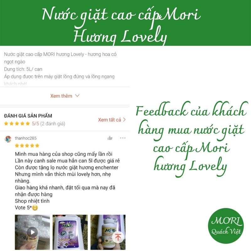 Nước giặt MORI cao cấp hương Comfor/ Enchenter/ Lovely, can 2L, hương thơm nhẹ nhàng - dành được cho trẻ em
