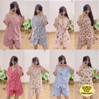 Bộ Pijama Cộc Đùi Của Nữ Freesize