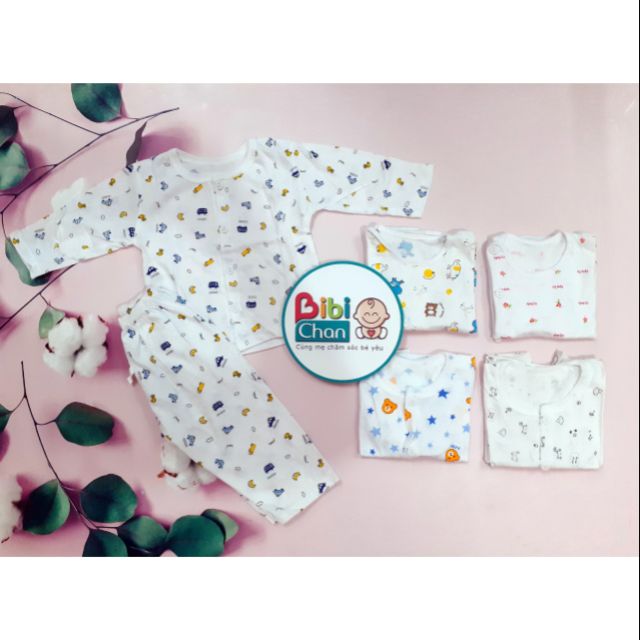 Bộ Quần áo sơ sinh hoa nhí Kim Thu 100% cotton