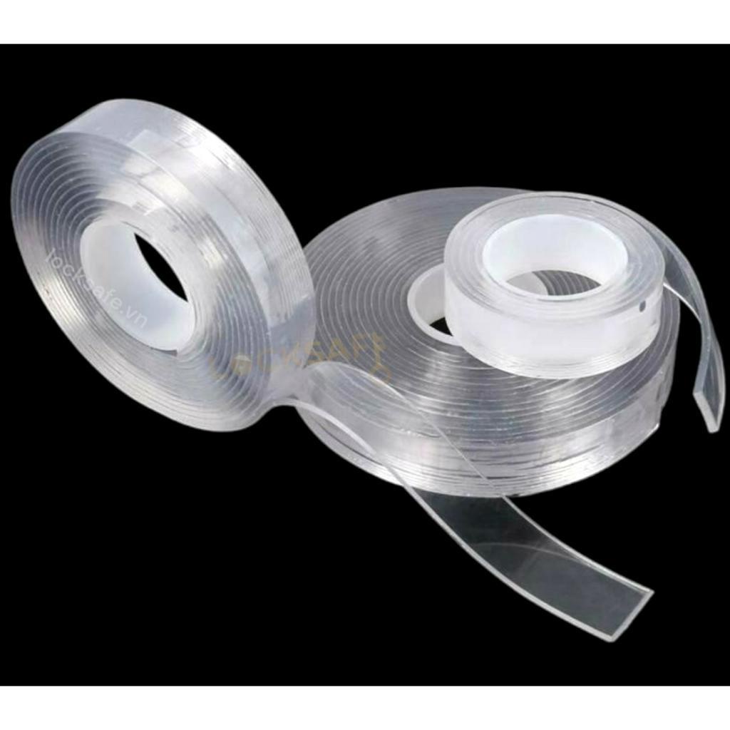 Băng Keo 2 Mặt Siêu Dính Trong Suốt Khổ 2cm, 25cm, 30cm Dài 2 Mét