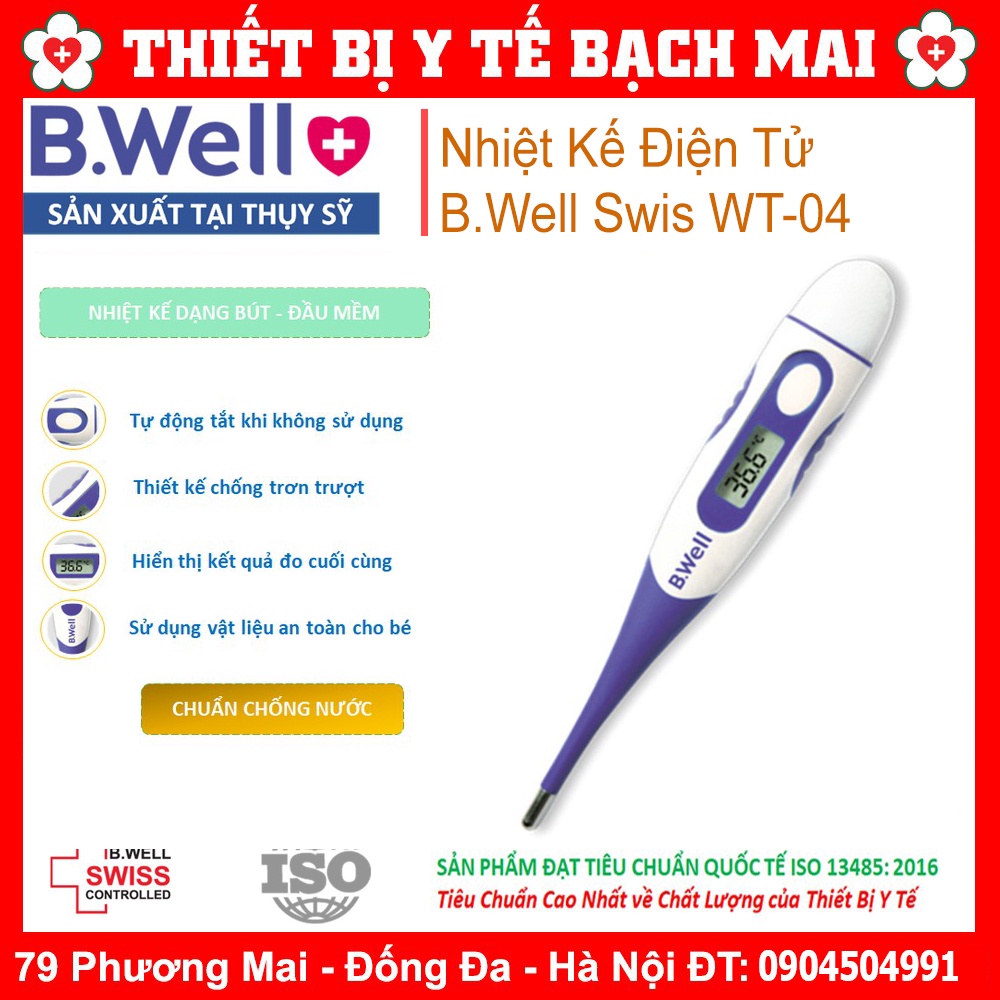 Nhiệt Kế Điện Tử Đo Tai, Trán, Miệng .v..v | Bảo Hành Trọn Đời Bwell WT-04