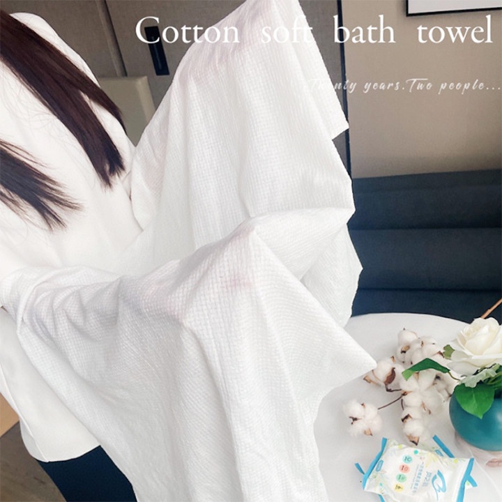 Khăn tắm nén du lịch bằng 100% Cotton dùng một lần 70*140 cm / Khăn Nén Cotton Du Lịch Siêu Thắm Nước