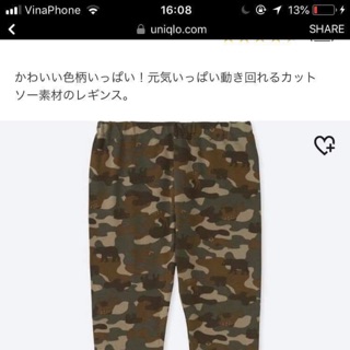 Quần legging uniqlo kid