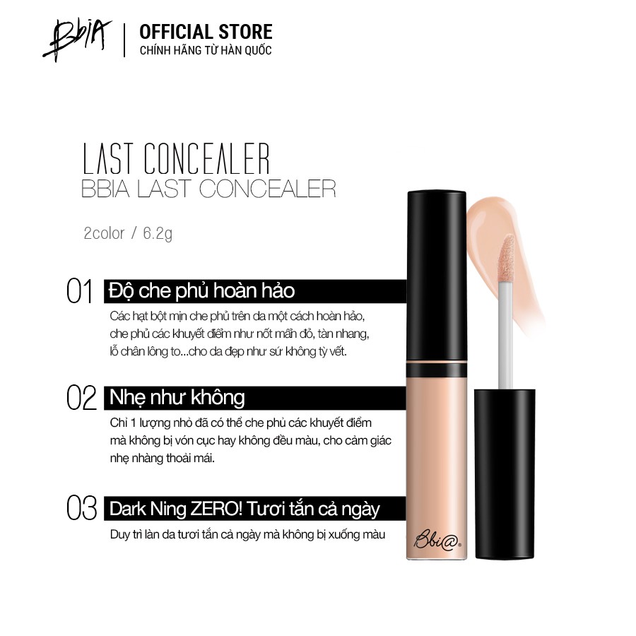 Che khuyết điểm Bbia Last Concealer 6.2g (2 màu) - Bbia Offical Store | BigBuy360 - bigbuy360.vn