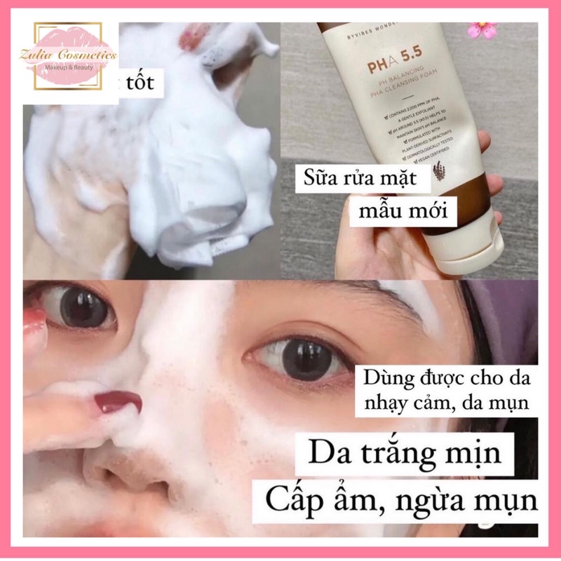 [FREE SHIP] Sữa Rửa Mặt Cân Bằng Da Byvibes Wonder Bath PHA 5.5 PH