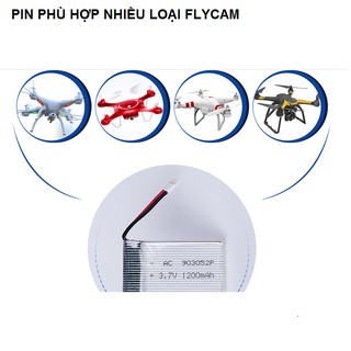 Pin 3.7v 1200mAh dùng cho máy bay điều khiển từ xa flycam cổng XH2.54