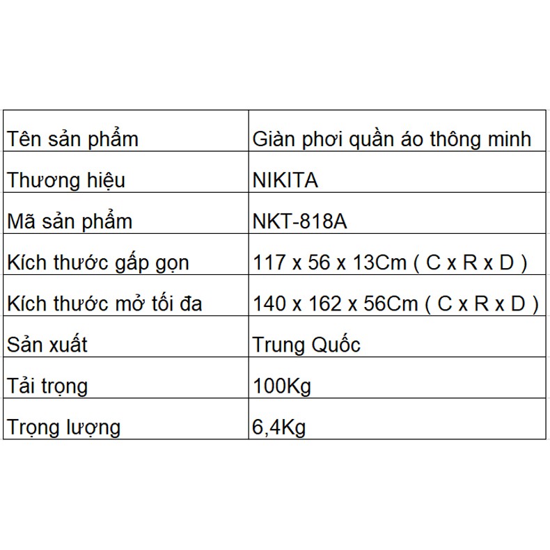 Giàn phơi để sàn hai tầng Inox gấp gọn tiện dụng NIKITA