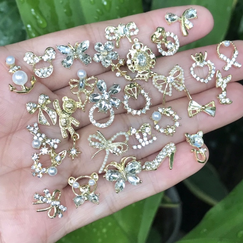 Charm nail-charm nơ hoa 2