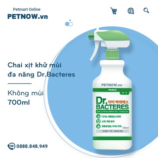 Chai xịt khử mùi diệt khuẩn Dr.BACTERES 700ml - không mùi