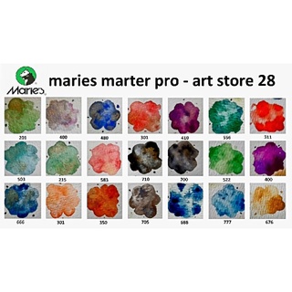 Pocket màu nước maries marter pro 21 màu tone tách lớp - tách hạt nhũ tách lớp 0.5ml