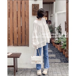 Áo babydoll thô đũi