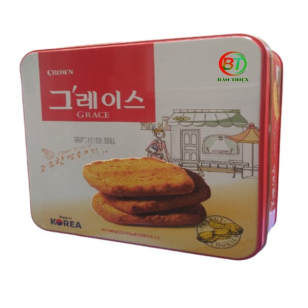 Bánh Crown - Grace Hàn Quốc hộp thiếc 445g và 850g