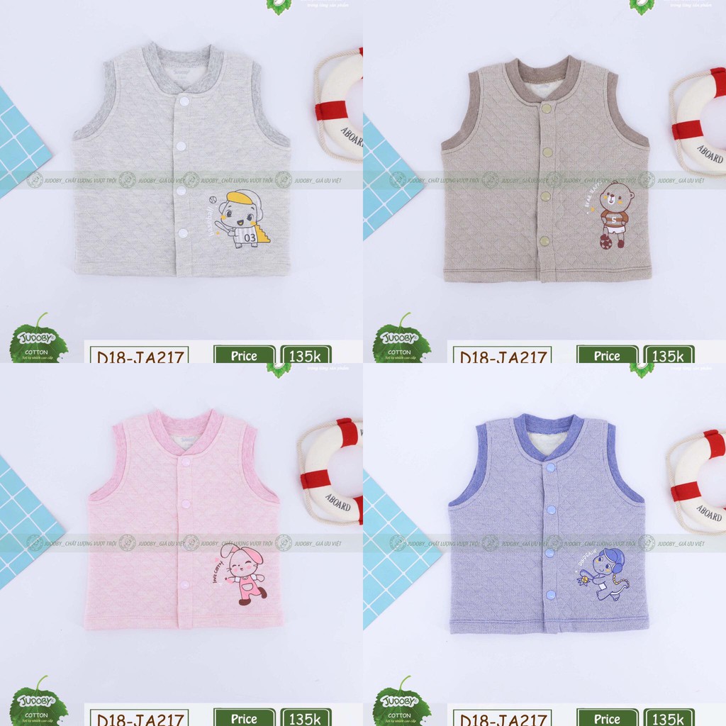 Judoby - Áo gile trần bông cao cấp dày dặn cho bé 6-36m D18-JA217