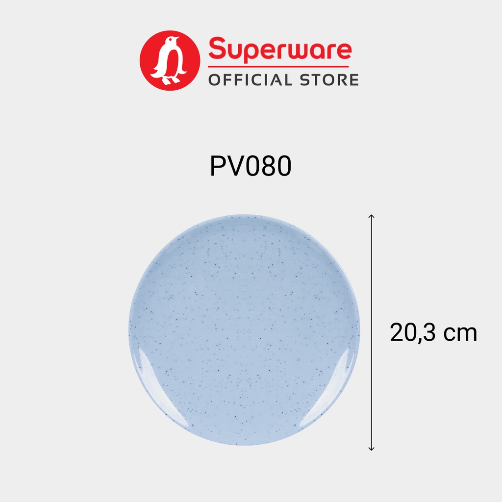 Dĩa Cạn Màu Blue Stone Chất Liệu 100% Melamine | Superware Thái Lan