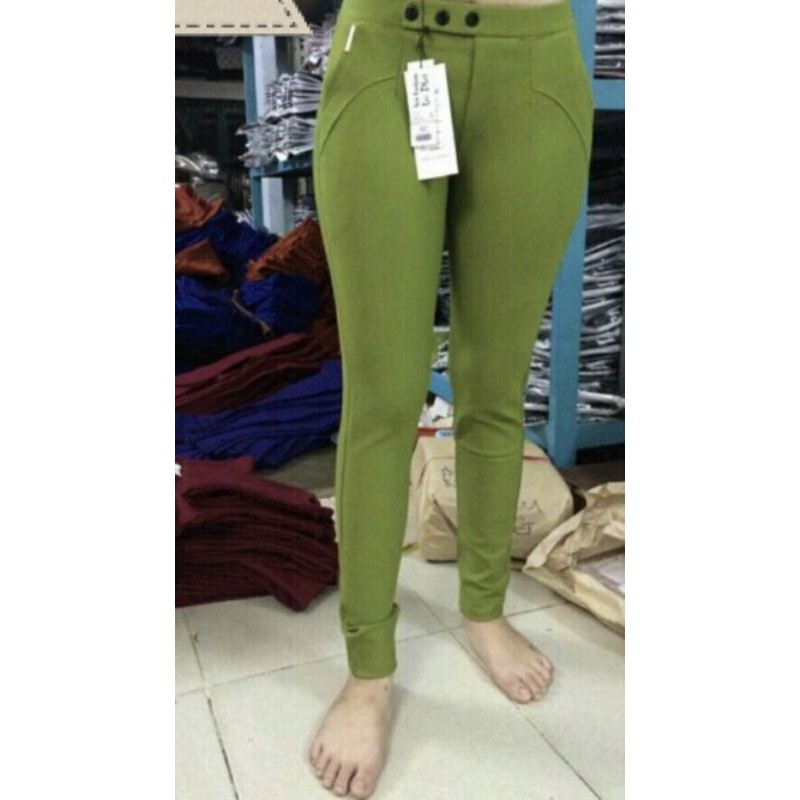 Quần cotton dài lưng thun