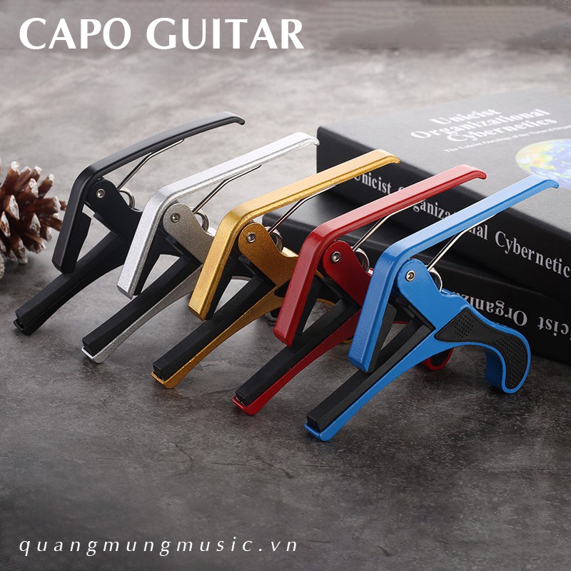 Capo Guitar Ukulele Kim Loại Chất Lượng Cao - Kẹp Chặt Chống Rè, Kẹp lên tông - hạ tông - Kẹp đàn Guitar