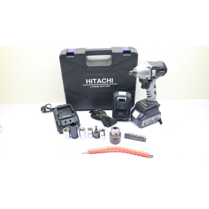 Máy siết bulong HITACHI 199V cao cấp -  Bộ 2 Pin 1 Sạc kèm pk - Động cơ không chổi than - Dung lượng pin khủng 32000mah